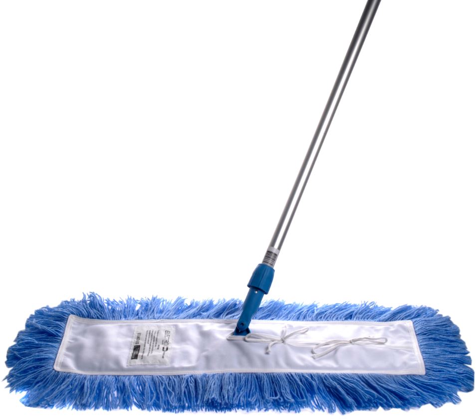 Dust Control Mop Complete - Blue, 910mm x 25mm x 1400mm (Each)