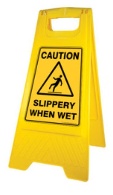 [MPH33977] Safety Sign Slippery When Wet - Yellow, 290mm x 600mm (Each)