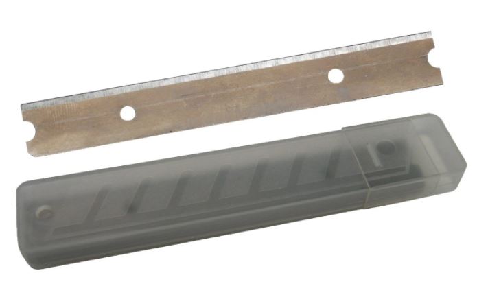 Floor & Window Scraper Blades - Silver, Pocket Size (Pack of 10 Blades)
