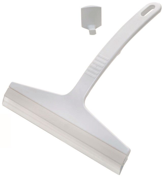 Bathroom Squeegee - White, Includes Hook (Each)