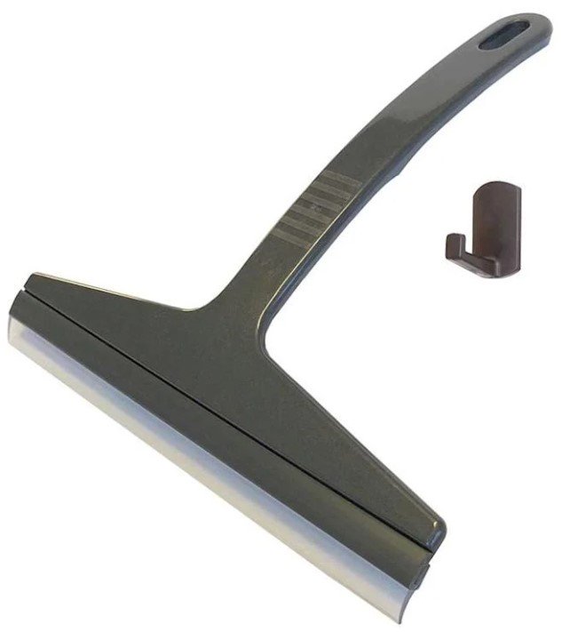 Bathroom Squeegee - Grey, Includes Hook (Each)