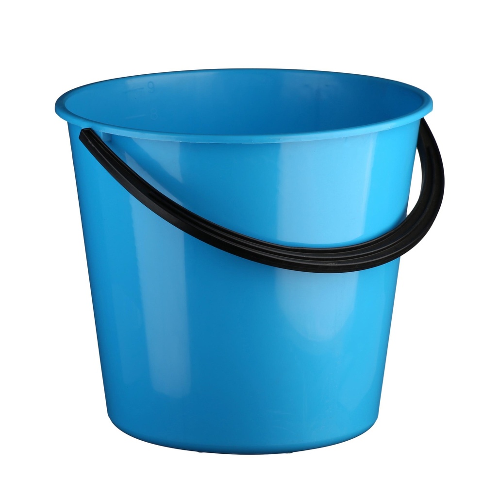 [MPH33545] Plastic Round Bucket - Blue, 9.6L Capacity (Each)