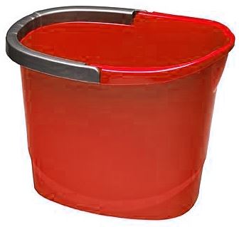 [MPH33550] Plastic Wide Mop Bucket - Red, 13L Capacity (Each)