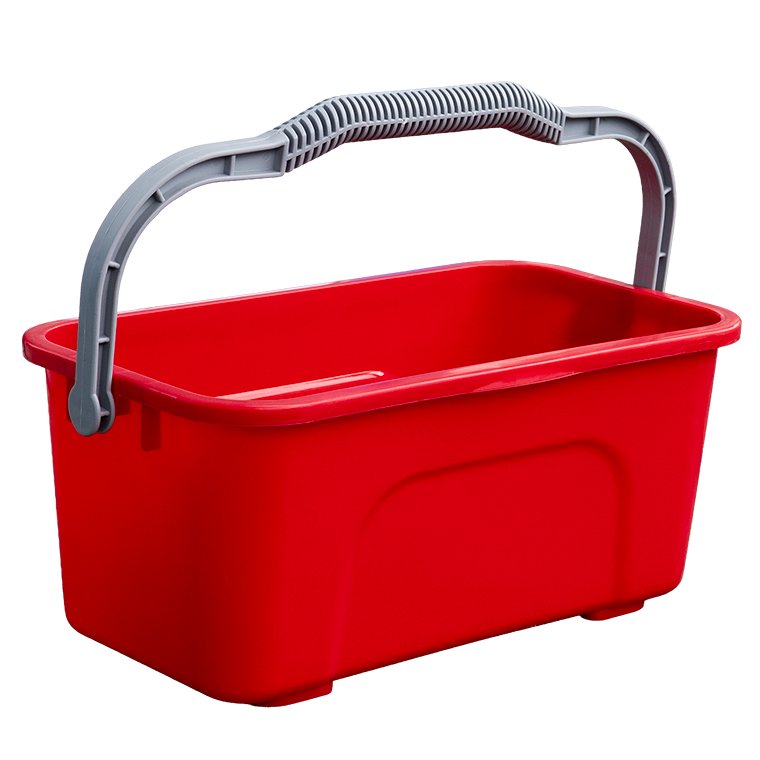 Plastic Window Bucket - Red, 12L Capacity (Each)