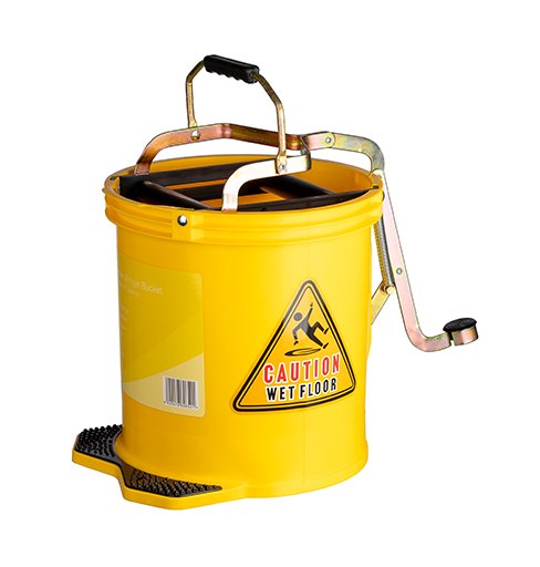 Roller Wringer Bucket - Yellow, 16L Capacity (Each)