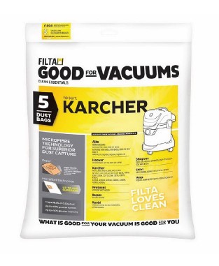 Karcher/Stihl 50L Vacuum Bag - White, SMS (Pack of 5 Bags)