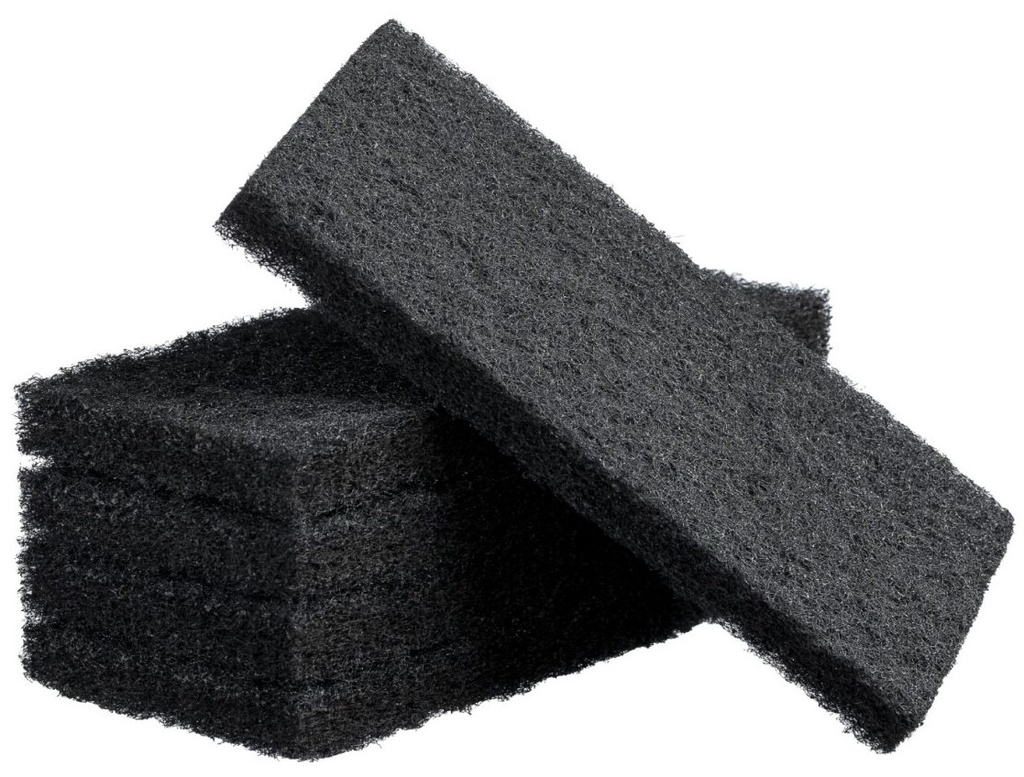 [MPH33154] Thick Scouring Pads - Black, 115mm x 250mm x 20mm *Extra Heavy Duty (Pack of 5 Pads)