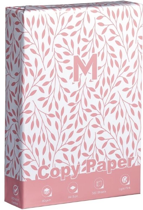 [MPH34722] Office Copy Paper A4 - Pastel Pink, 80gsm, 500 Sheets, FSC® Mix (Box of 5 Reams)