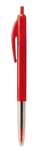 [MPH35145] Bic Clic Ball Point Pen - Red, Medium 1.0mm Tip (Pack of 10 Pens)