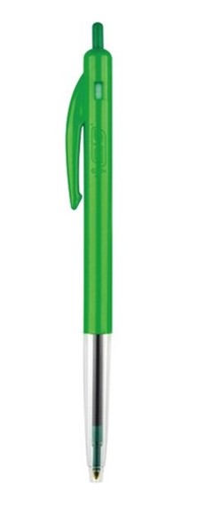 [MPH35150] Bic Clic Ball Point Pen - Green, Medium 1.0mm Tip (Pack of 10 Pens)