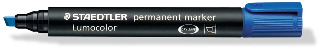 Staedtler Permanent Marker - Blue, Chisel Tip (Pack of 10 Markers)