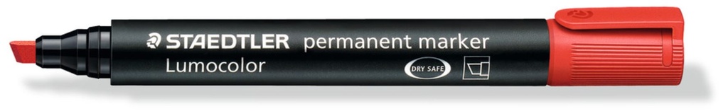[MPH34797] Staedtler Permanent Marker - Red, Chisel Tip (Pack of 10 Markers)