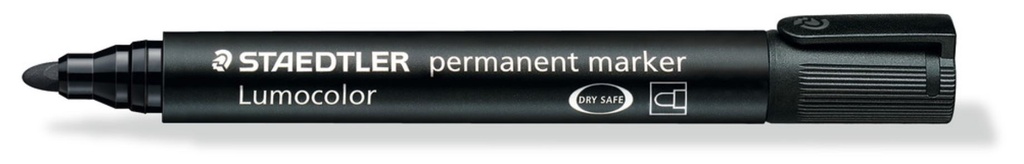 [MPH34800] Staedtler Permanent Marker - Black, Bullet Tip (Pack of 10 Markers)
