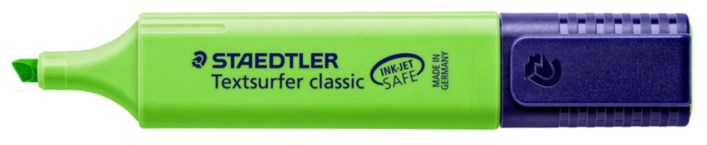 [MPH34871] Staedtler Classic Highlighter - Green, Chisel Tip (Pack of 10 Highlighters)