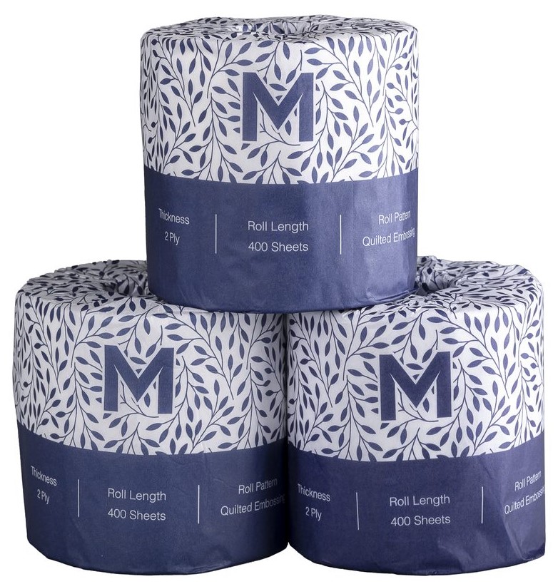 [MPH27200] Wrapped Toilet Tissue Boxed - White, 2 Ply, 400 Sheets, FSC® Mix (Box of 48 Rolls)