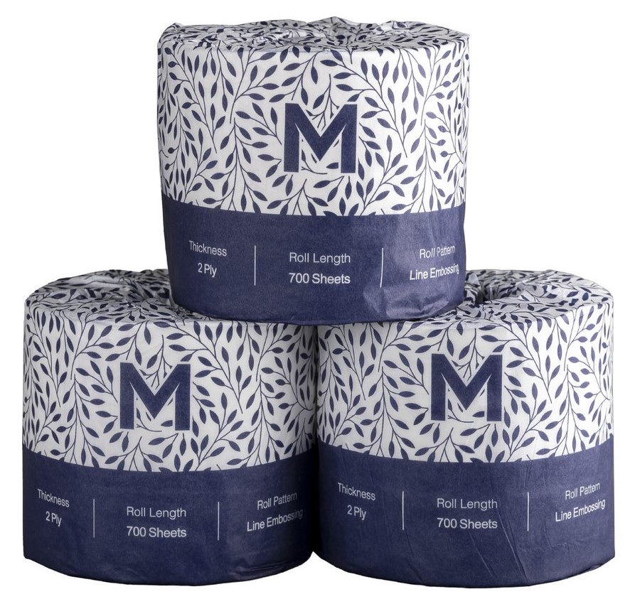 [MPH27220] Wrapped Toilet Tissue Boxed - White, 2 Ply, 700 Sheets, FSC® Mix (Box of 48 Rolls)