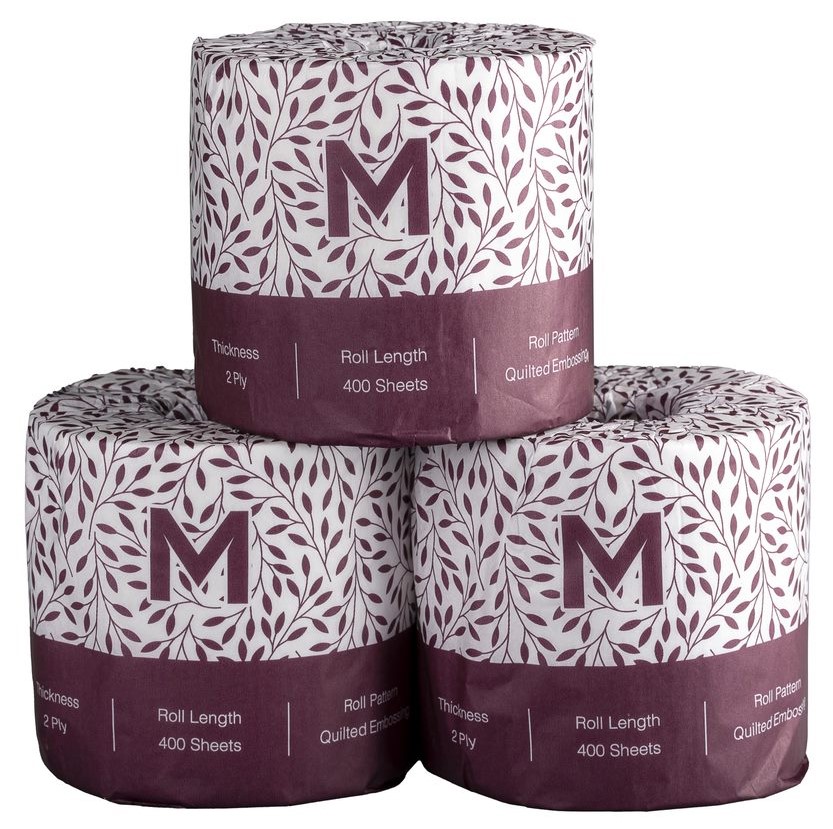 [MPH27230] Luxury Wrapped Toilet Tissue Boxed - White, 2 Ply, 400 Sheets, FSC® Mix (Box of 48 Rolls)