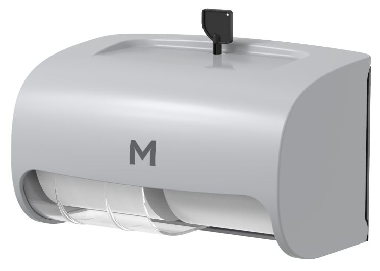 Horizontal Toilet Roll Dispenser - Silver, 2 Roll Capacity (Each)