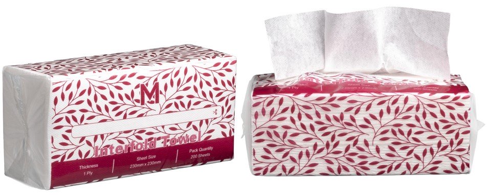 [MPH27165] Luxury TAD Interfold Paper Towel - White, 230mm x 230mm, 1 Ply, FSC® Mix (Box of 3000 Sheets)