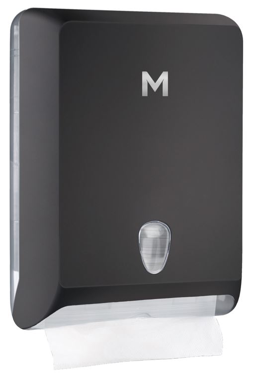 Interfold Towel Dispenser - Black, 700 Sheet Capacity (Each)