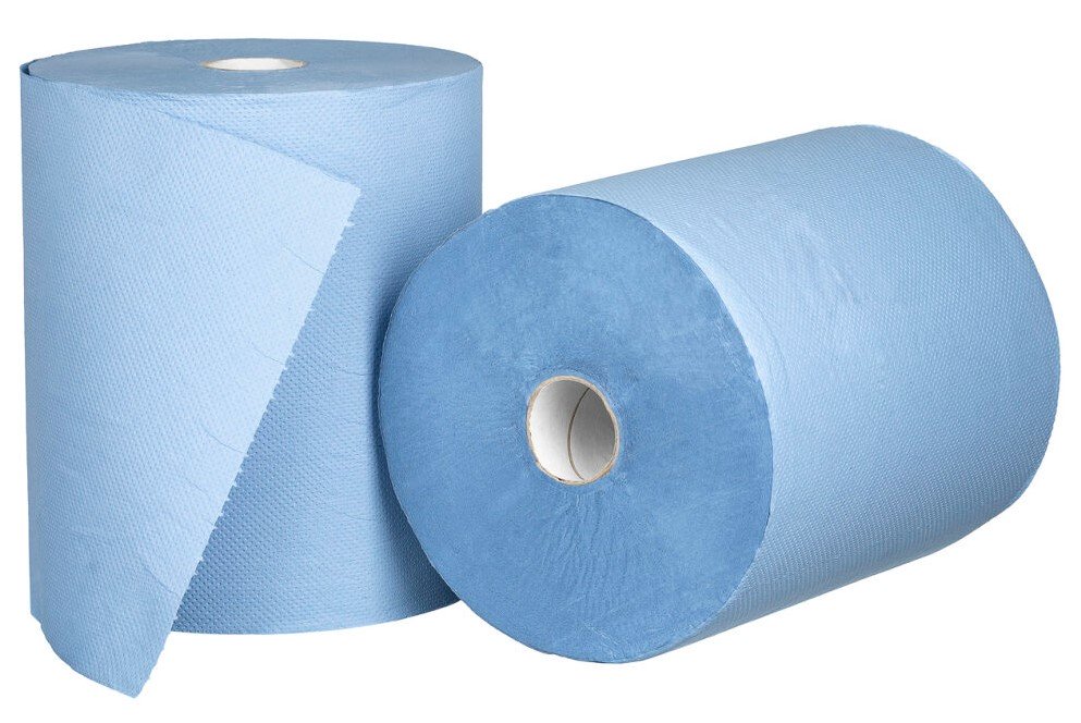 Roll Feed Paper Towel - Blue, 210mm x 150m, 2 Ply, 40gsm, FSC® Mix (Box of 6 Rolls)