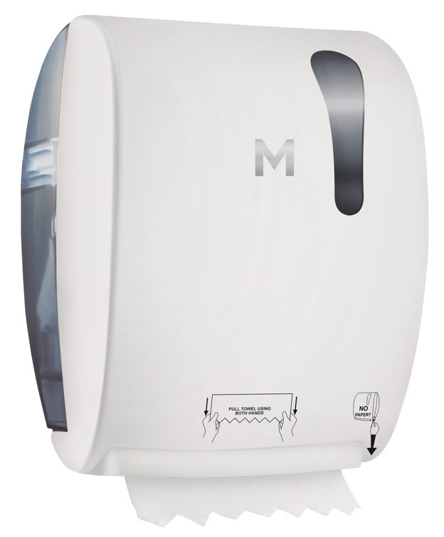 Manual Roll Feed Dispenser - White, 1 Roll Capacity (Each)