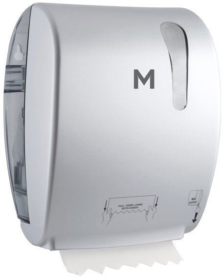 Manual Roll Feed Dispenser - Silver, 1 Roll Capacity (Each)