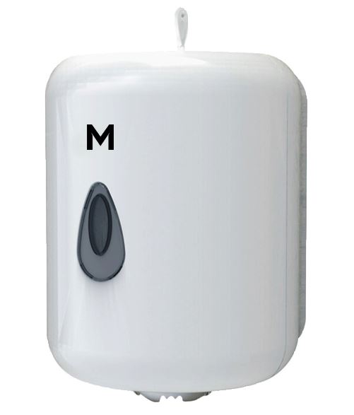 [MPH27432] Centre Feed Towel Dispenser - White, 1 Roll Capacity (Each)