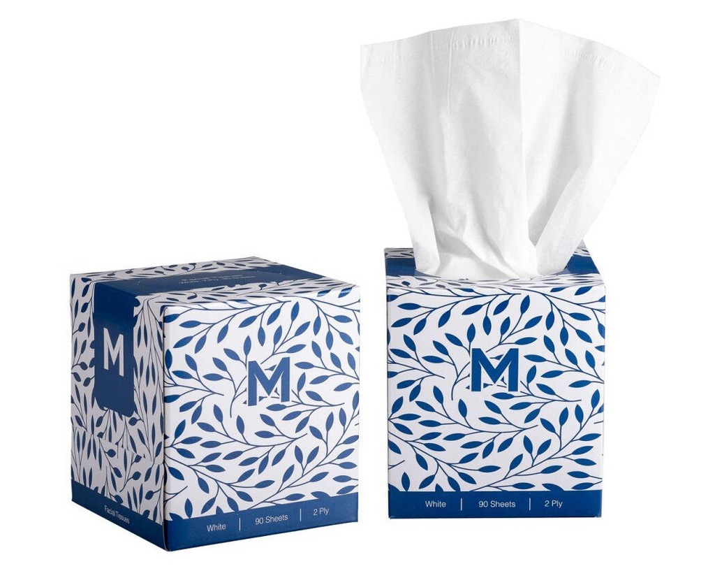 [MPH27305] Cube Facial Tissues - White, 2 Ply, 90 Sheets, FSC® Mix (Box of 36 Packs)