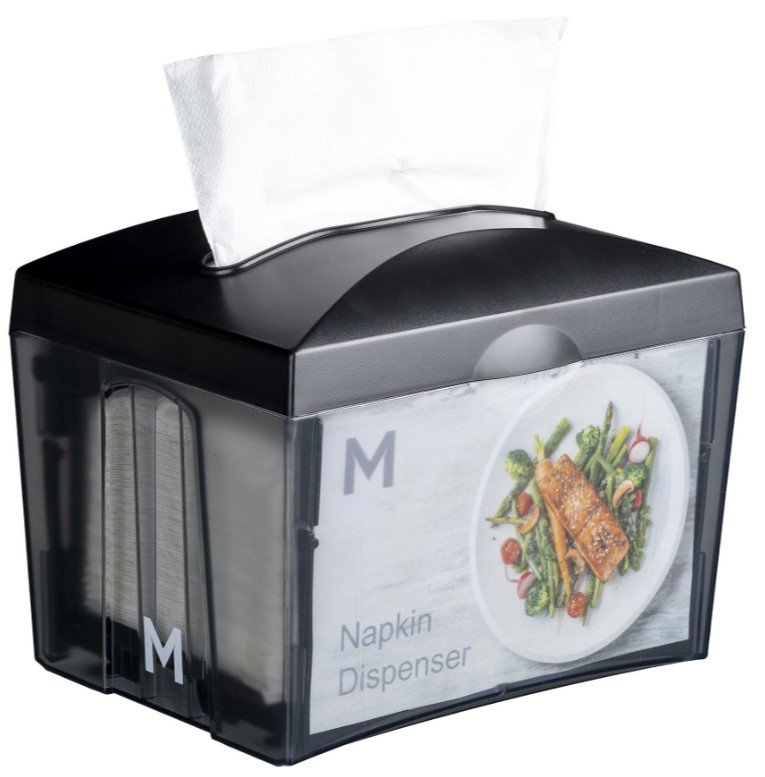 [MPH27641] Tabletop Napkin Dispenser - Black, 500 Sheet Capacity *Suits MPH38495 (Each)
