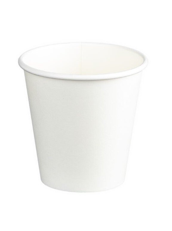 Single Wall PE Paper Cups - White, 6oz, 230ml *80mm Diameter (Box of 1000 Cups)