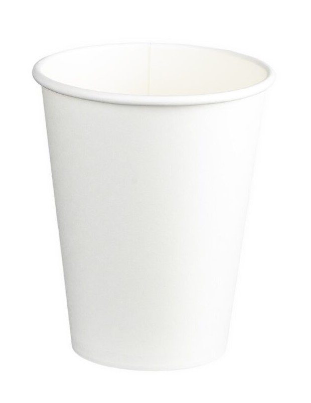 Single Wall PE Paper Cups - White, 12oz, 390ml *90mm Diameter (Box of 1000 Cups)