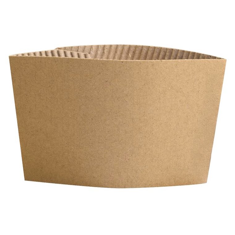 [MPH16525] Cardboard Cup Holder Sleeves - Brown, Fits: 90mm (Box of 1000 Holders)