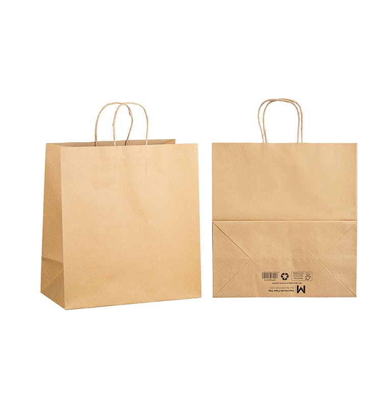 Twist Handle Paper Bag L - Brown, 320mm x 175mm x 345mm, 120gsm (Box of 150 Bags)