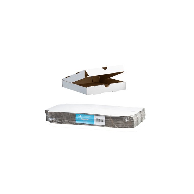 Cardboard Pizza Box - White, 7" Inch, 178mm x 178mm x 40mm (Pack of 50 Boxes)