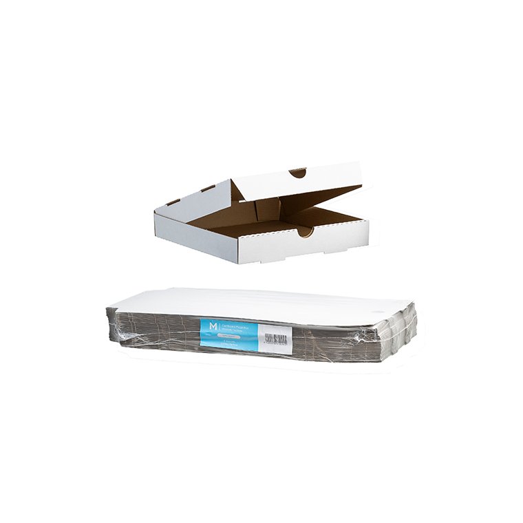 [MPH38805] Cardboard Pizza Box - White, 9" Inch, 228mm x 228mm x 40mm (Pack of 50 Boxes)