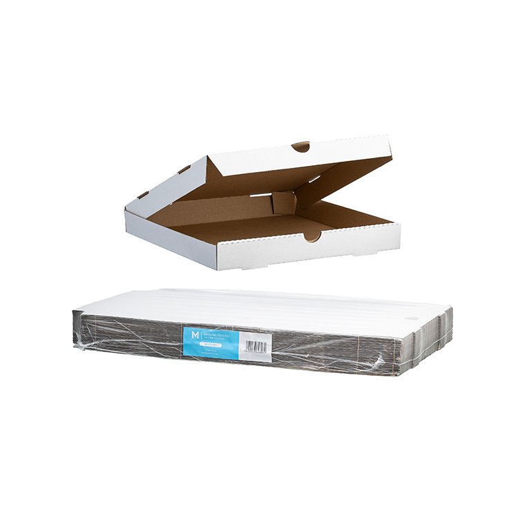 [MPH38400] Cardboard Pizza Box - White, 12" Inch, 304mm x 304mm x 40mm (Pack of 50 Boxes)