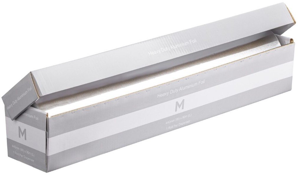 [MPH38680] Heavy Duty Aluminium Foil Dispenser - Silver, 440mm x 90m x 25mu *Extra Heavy Duty (Roll)