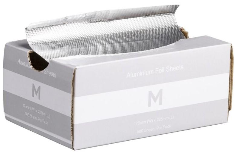 Premium Embossed Foil Sheets Small - Silver, 175mm x 225mm x 15mu (Pack of 500 Sheets)