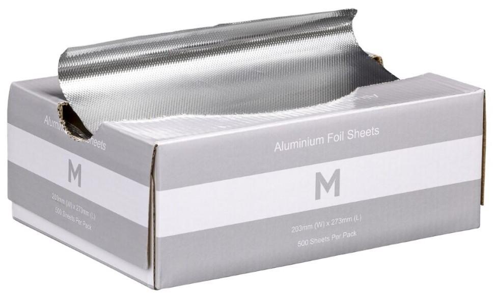 Premium Embossed Foil Sheets Medium - Silver, 203mm x 273mm x 15mu (Pack of 500 Sheets)