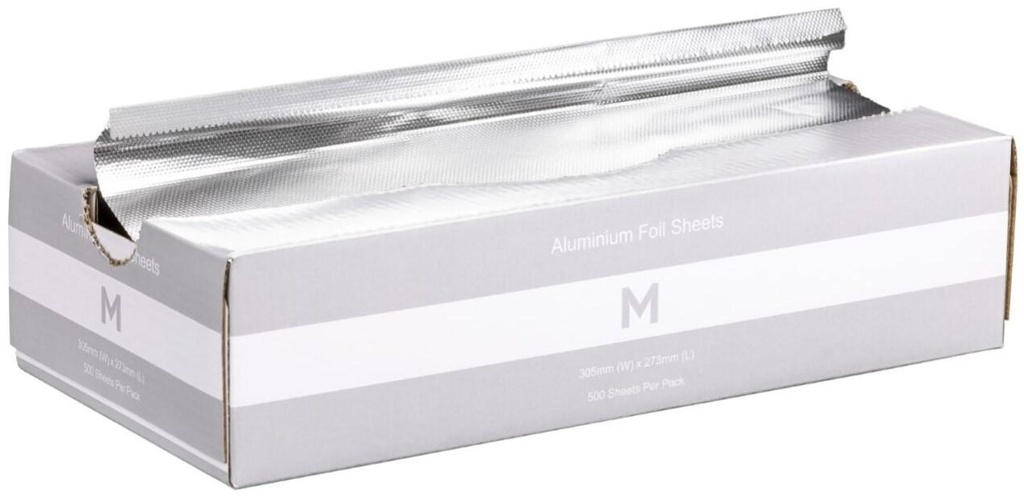 [MPH38695] Premium Embossed Foil Sheets Large - Silver, 273mm x 305mm x 15mu (Pack of 500 Sheets)
