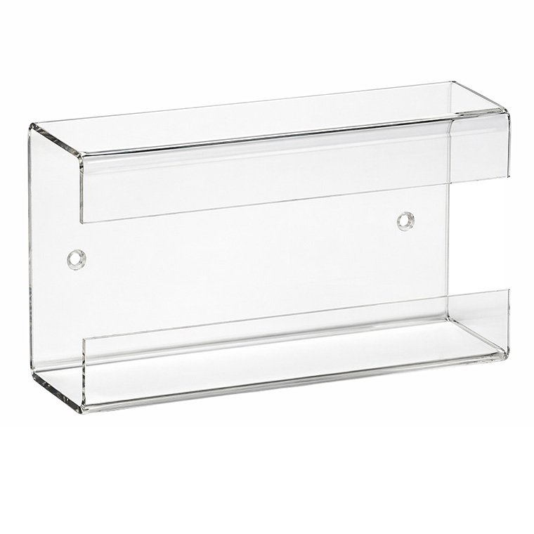 Single Plastic Glove Holder - Clear, 130mm x 95mm x 245mm (Each)