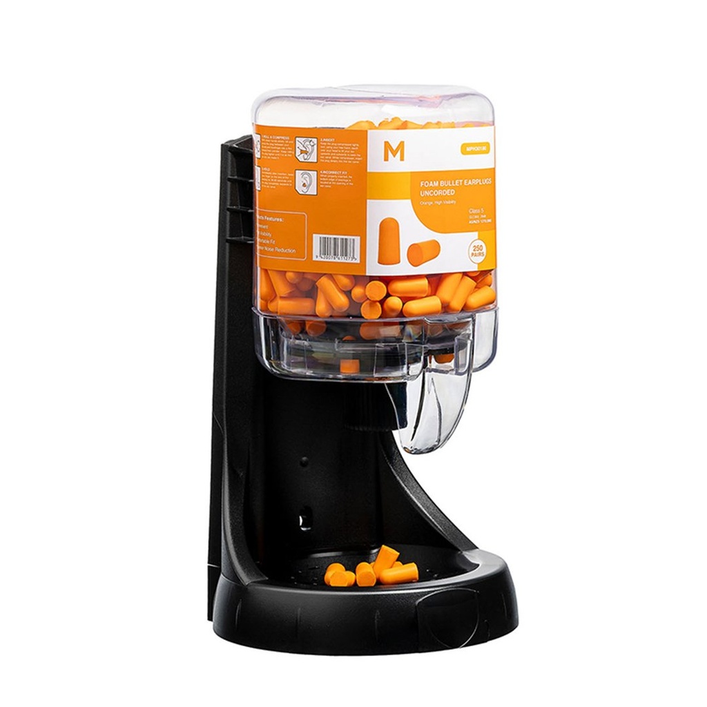 Foam Earplug Dispenser - Black, 250 Pair Capacity *Sold Empty (Each)