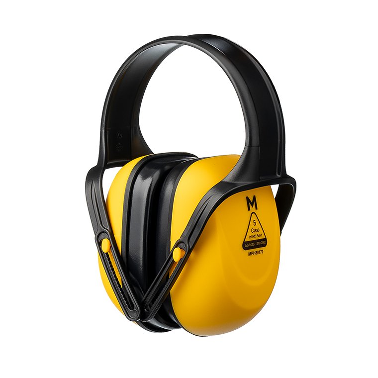 Base Headband Earmuffs - Yellow/Black, 26.9dB Rated *Class 5 (Pair)