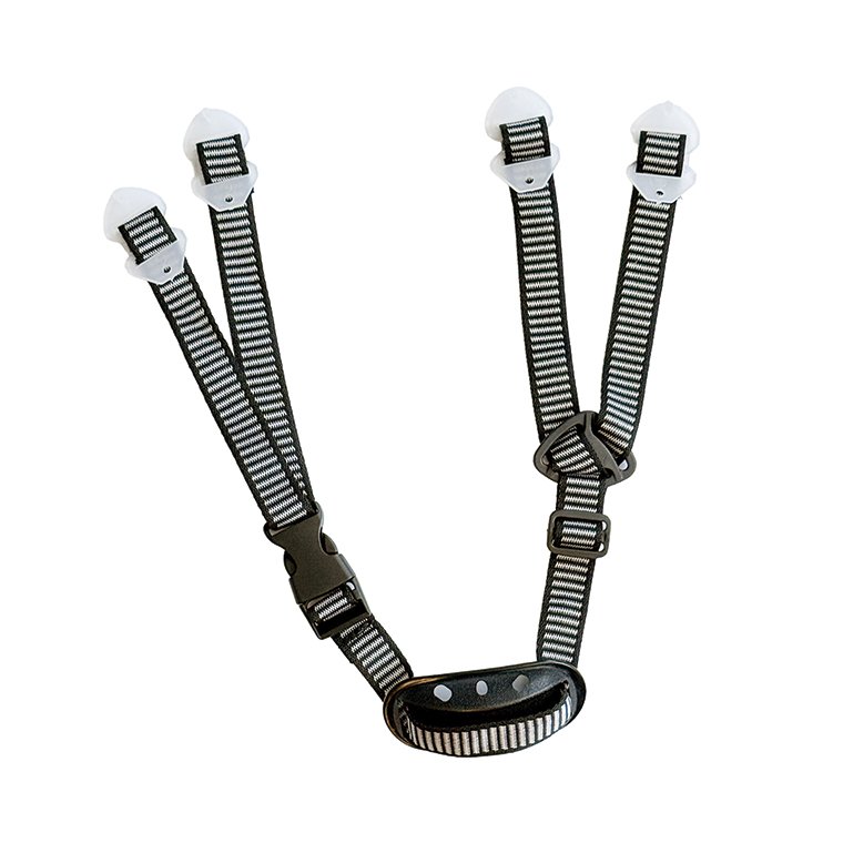 Ground Hard Hat Chin Strap - Black, 4 Point Secure (Each)