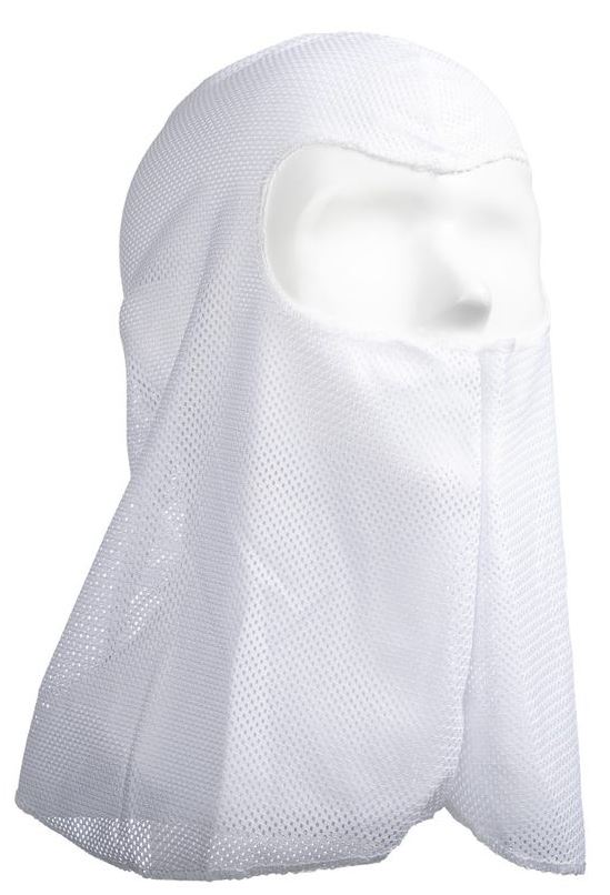 Polycotton Full Face Balaclavas - White, 390mm, Reusable/Washable (Pack of 50 Balaclavas)