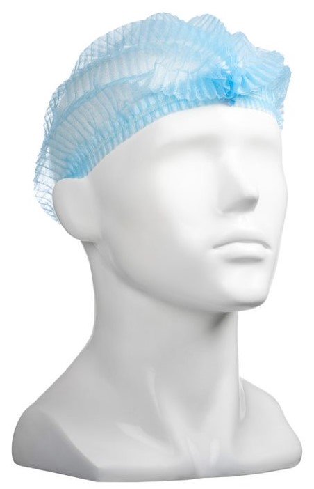[MPH30030] Polypropylene Crimp Hats - Blue, 530mm Wide, 12gsm (Box of 1000 Hats)