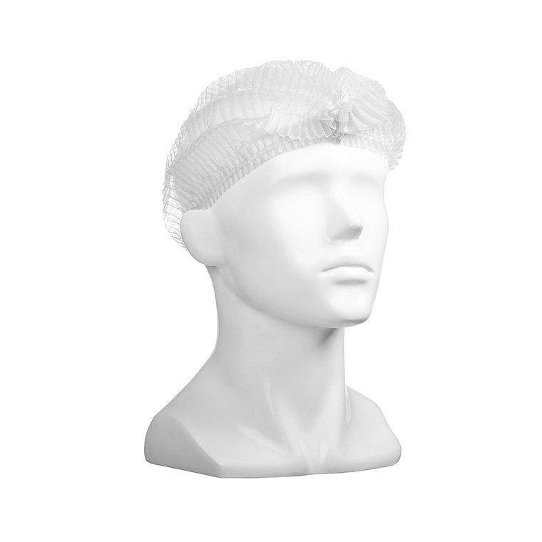 [MPH30041] Polypropylene Crimp Hats - White, 610mm Wide, 12gsm *For Larger Hair Styles (Box of 1000 Hats)