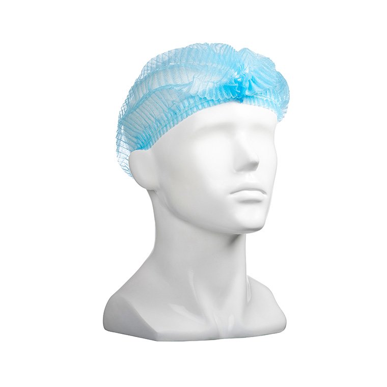 [MPH30042] Polypropylene Crimp Hats - Blue, 610mm Wide, 12gsm *For Larger Hair Styles (Box of 1000 Hats)
