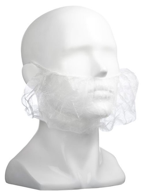 [MPH30090] Polypropylene Beard Covers Double Loop - White, 230mm x 430mm, 12gsm (Box of 1000 Covers)